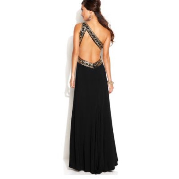 NWOT Prom One Shoulder Backless Sequin Dress - Picture 2 of 6